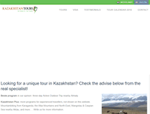 Tablet Screenshot of kazaktours.com